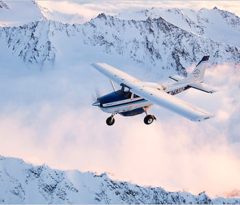 Flying over Alaska